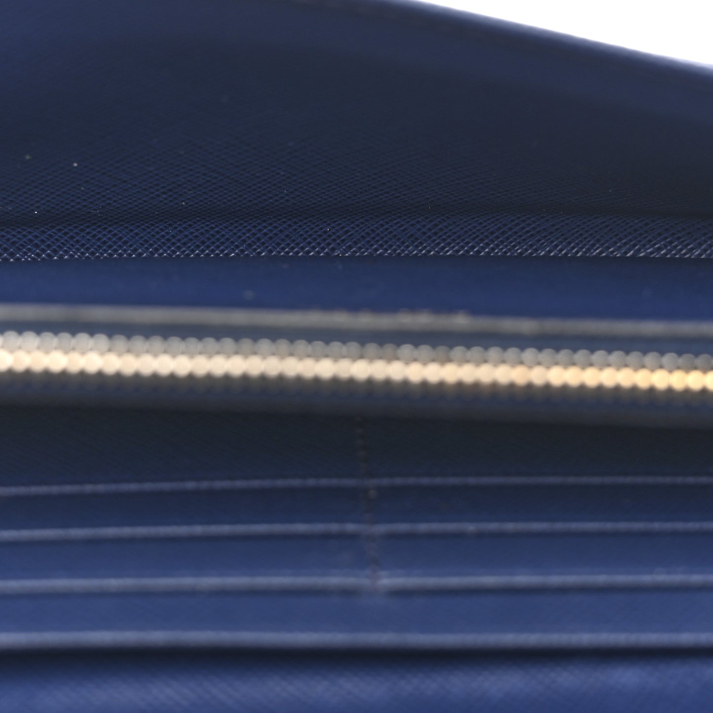 Saffiano Metal Bar Continental Flap Wallet Bluette