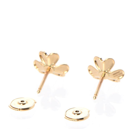 Van Cleef & Arpels 18K Yellow Gold Diamond Mini Frivole Earrings 3 of 5