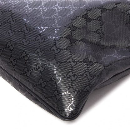 Gucci Imprime Monogram Medium Flat Messenger Bag Black 5 of 8