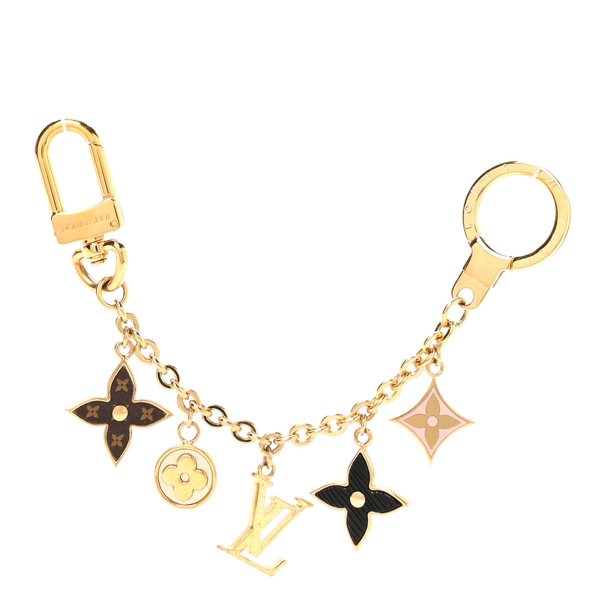Louis Vuitton Monogram Spring Street Bag Charm Key Holder Gold 1 of 4