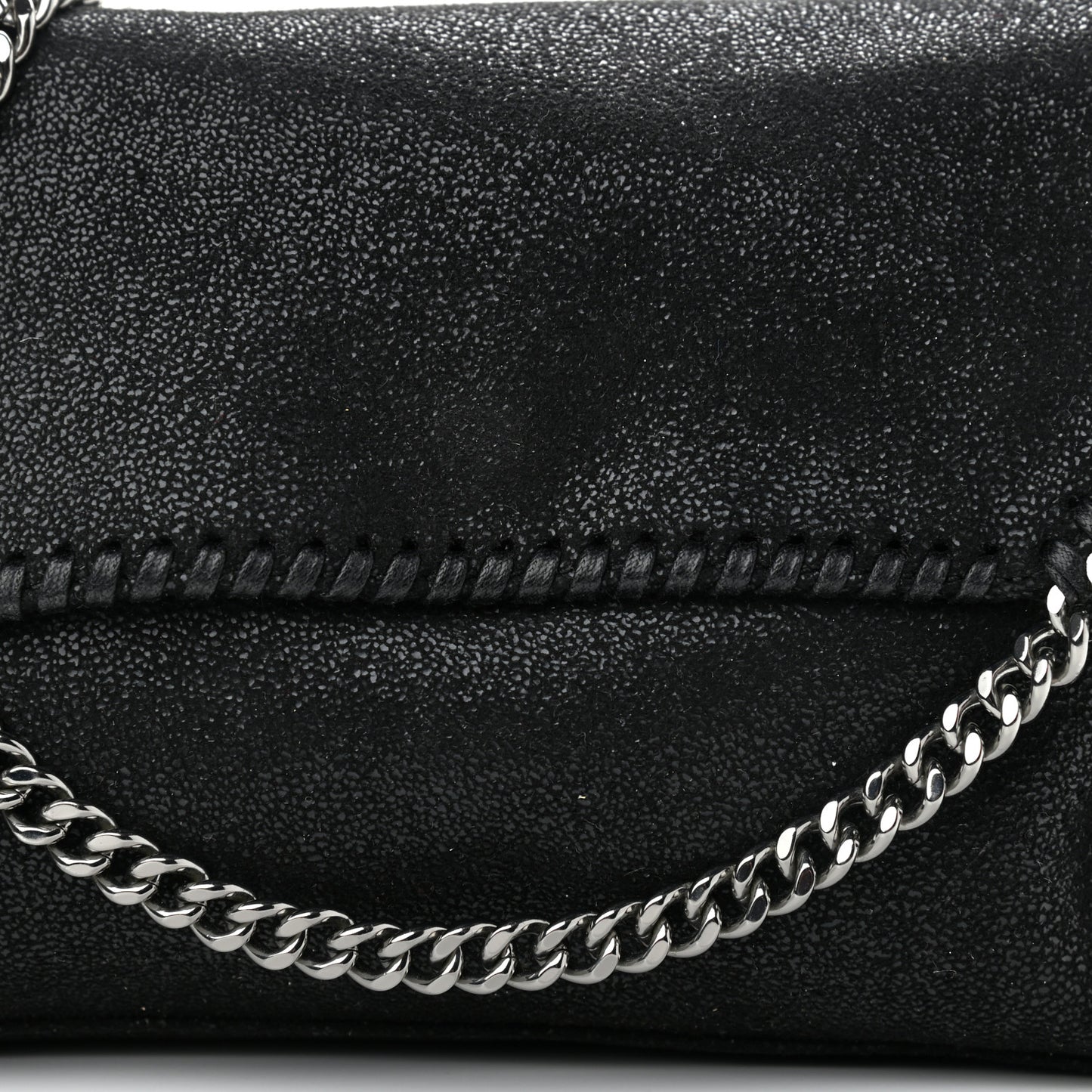 Shaggy Deer Mini Falabella Shoulder Bag Black