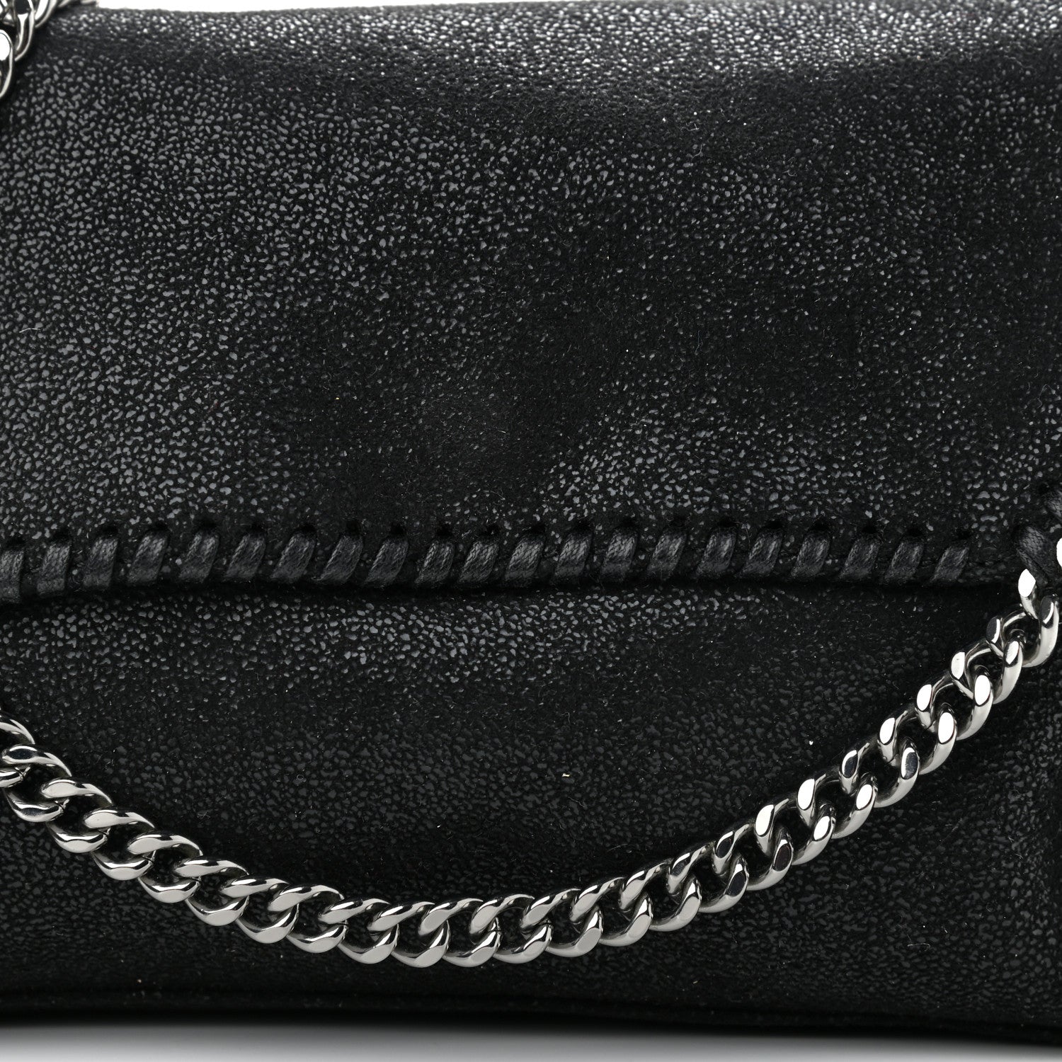 Stella McCartney Shaggy Deer Mini Falabella Shoulder Bag Black 8 of 10