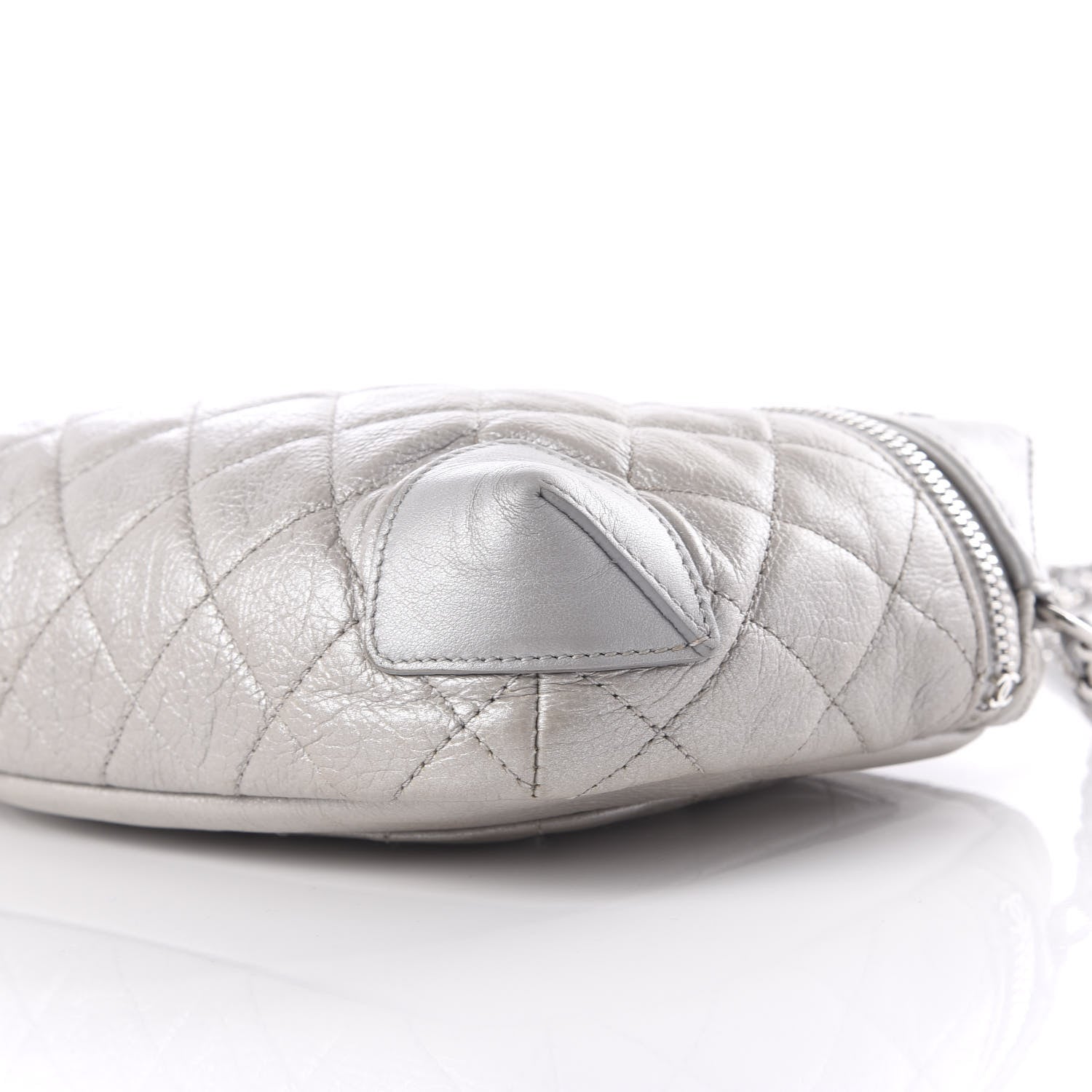 Chanel Metallic Calfskin Camera Case Silver 9 of 10