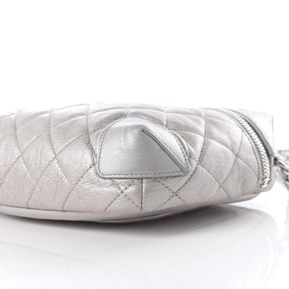 Chanel Metallic Calfskin Camera Case Silver 9 of 10
