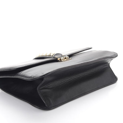 Valentino Garavani Vitello Extra Large Glam Lock Rockstud Flap Black 8 of 11