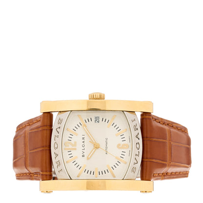 Bulgari Stainless Steel 18K Yellow Gold Alligator 34mm Assioma Automatic Watch 2 of 4