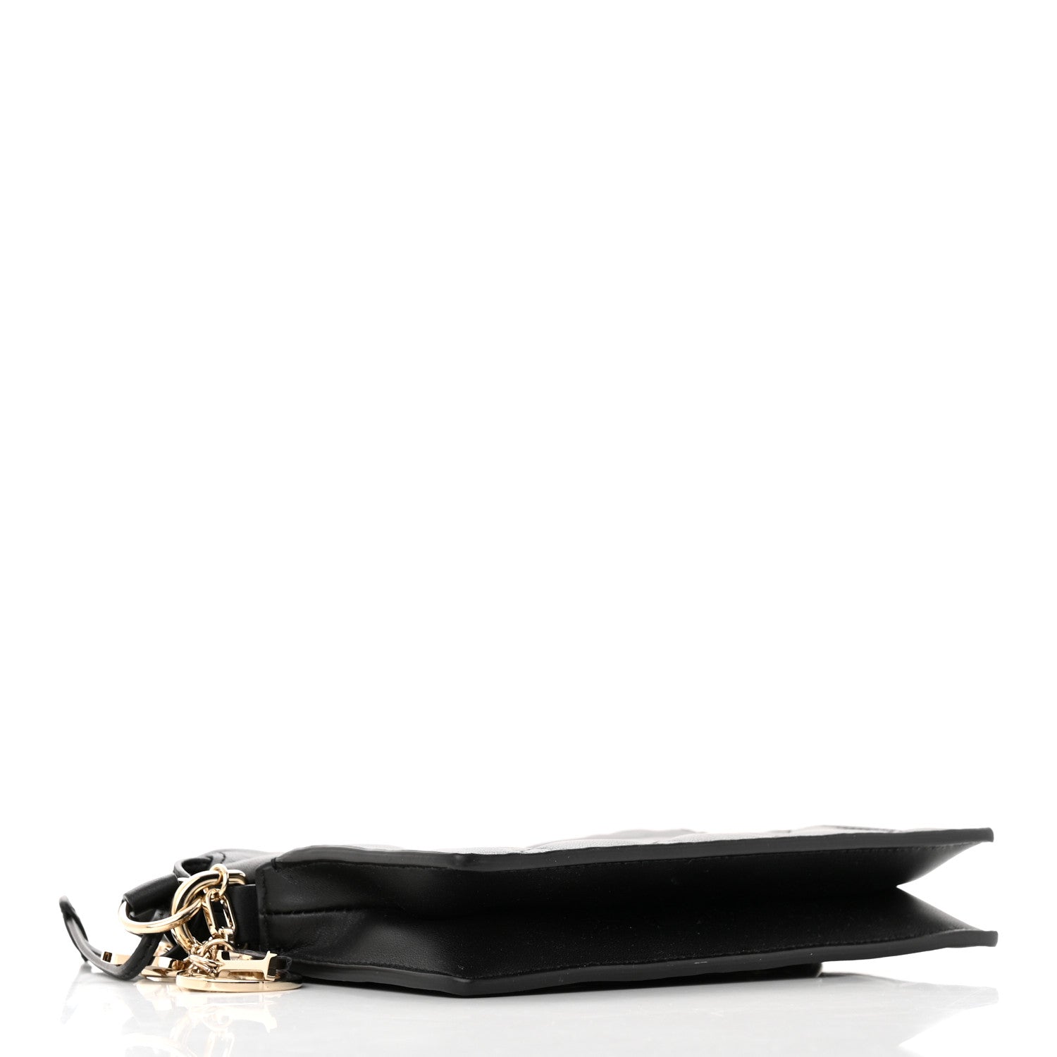 Christian Dior Lambskin Cannage Mini Top Handle Drawstring Bag Black 4 of 12