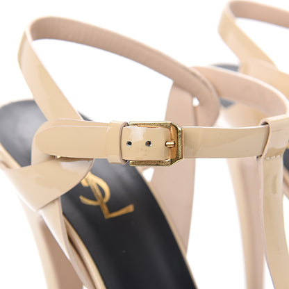 Saint Laurent Patent Tribute 105 Platform Sandals 39.5 Nude Powder 11 of 12