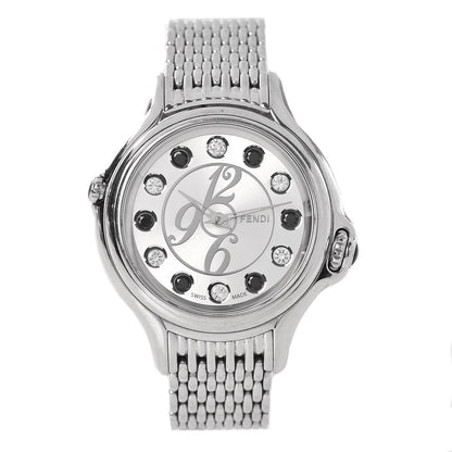 Fendi Stainless Steel Diamond Topaz 38mm Crazy Carats Rotating Gem Quartz Watch 3 of 10