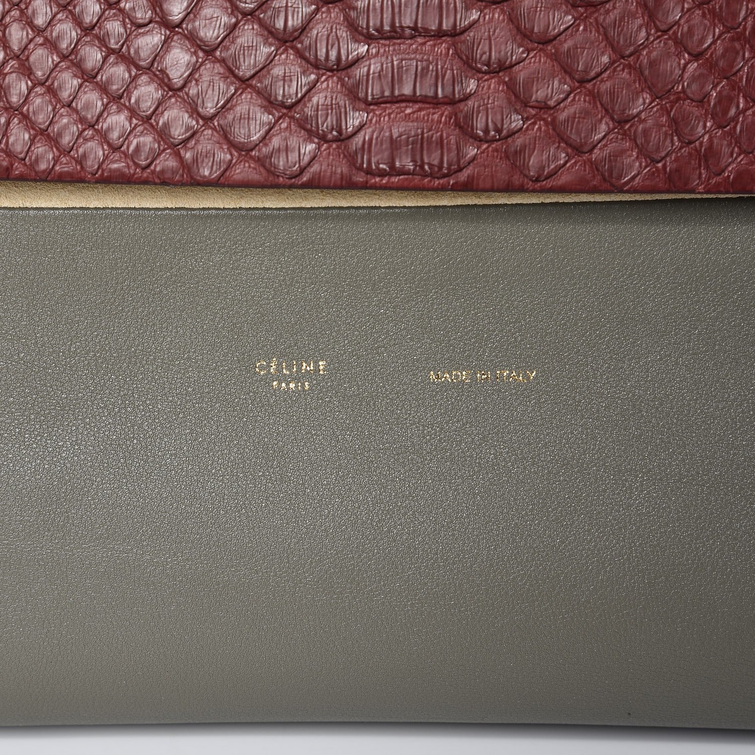 Celine Python Calfskin All Soft Shoulder Bag Burgundy 11 of 12