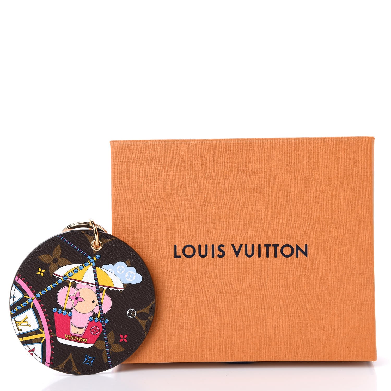 Louis Vuitton Monogram 2020 Christmas Animation Big Wheel Bag Charm Key Ring Rose Ballerine 6 of 6