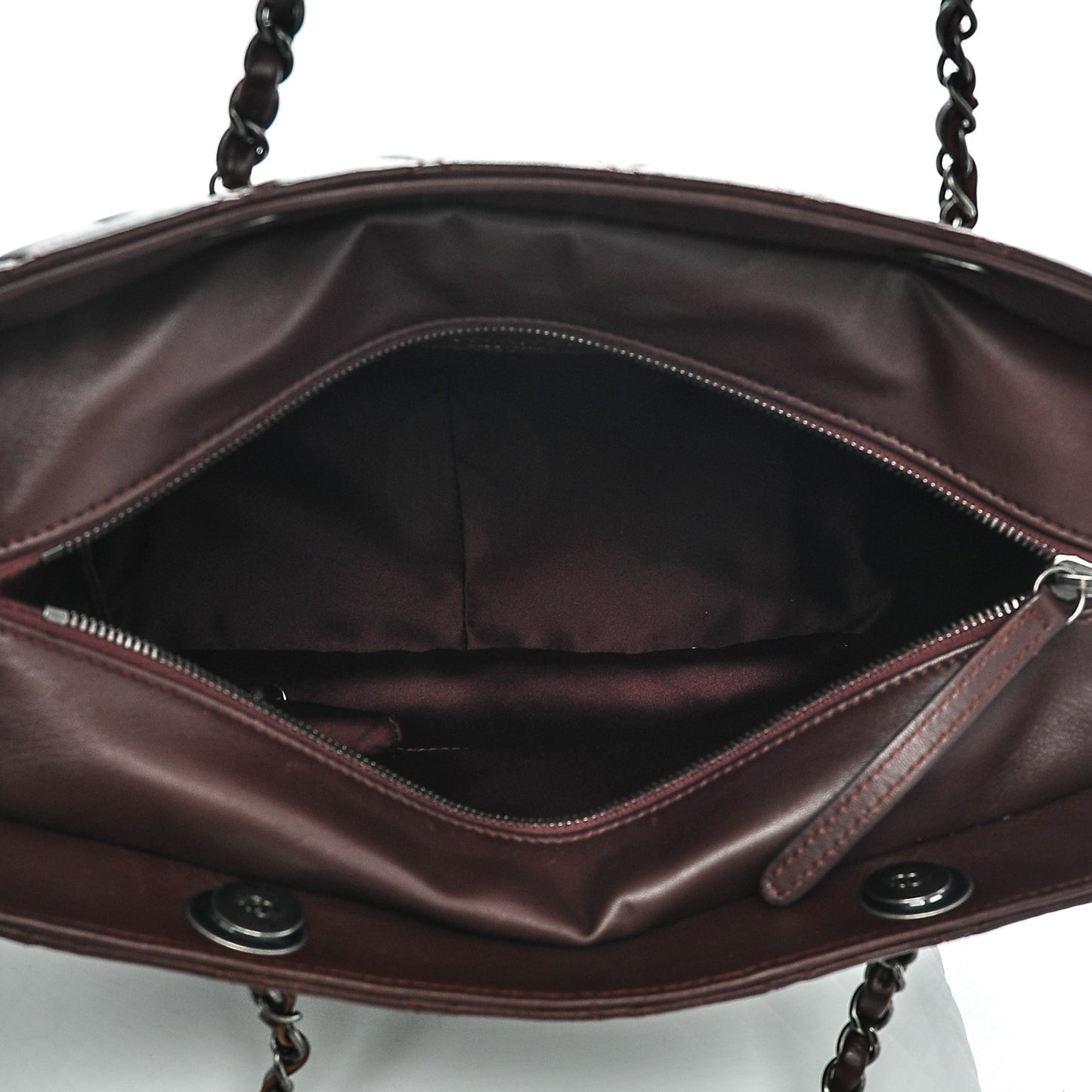 Lambskin Quilted Tote Burgundy