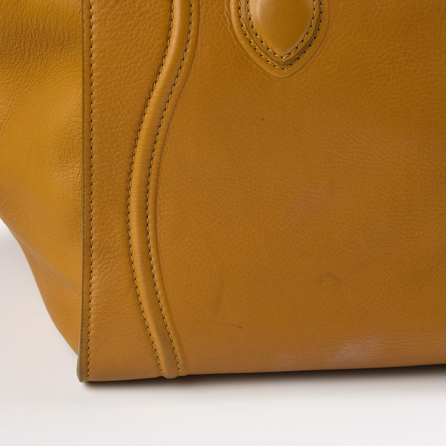 Celine Supple Calfskin Medium Phantom Luggage Curry 12 of 14
