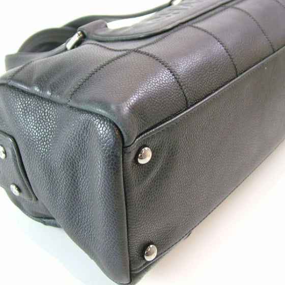 Chanel Caviar Square Stitched Tote Black 6 of 10