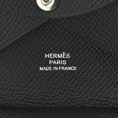 Hermes Epsom Calvi Duo Card Case Black 6 of 6