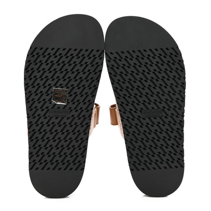 Hermes Calfskin Womens Chypre Sandals 37.5 Gold 5 of 8