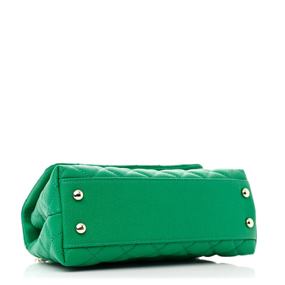 Chanel Caviar Quilted Mini Coco Handle Flap Green 4 of 11