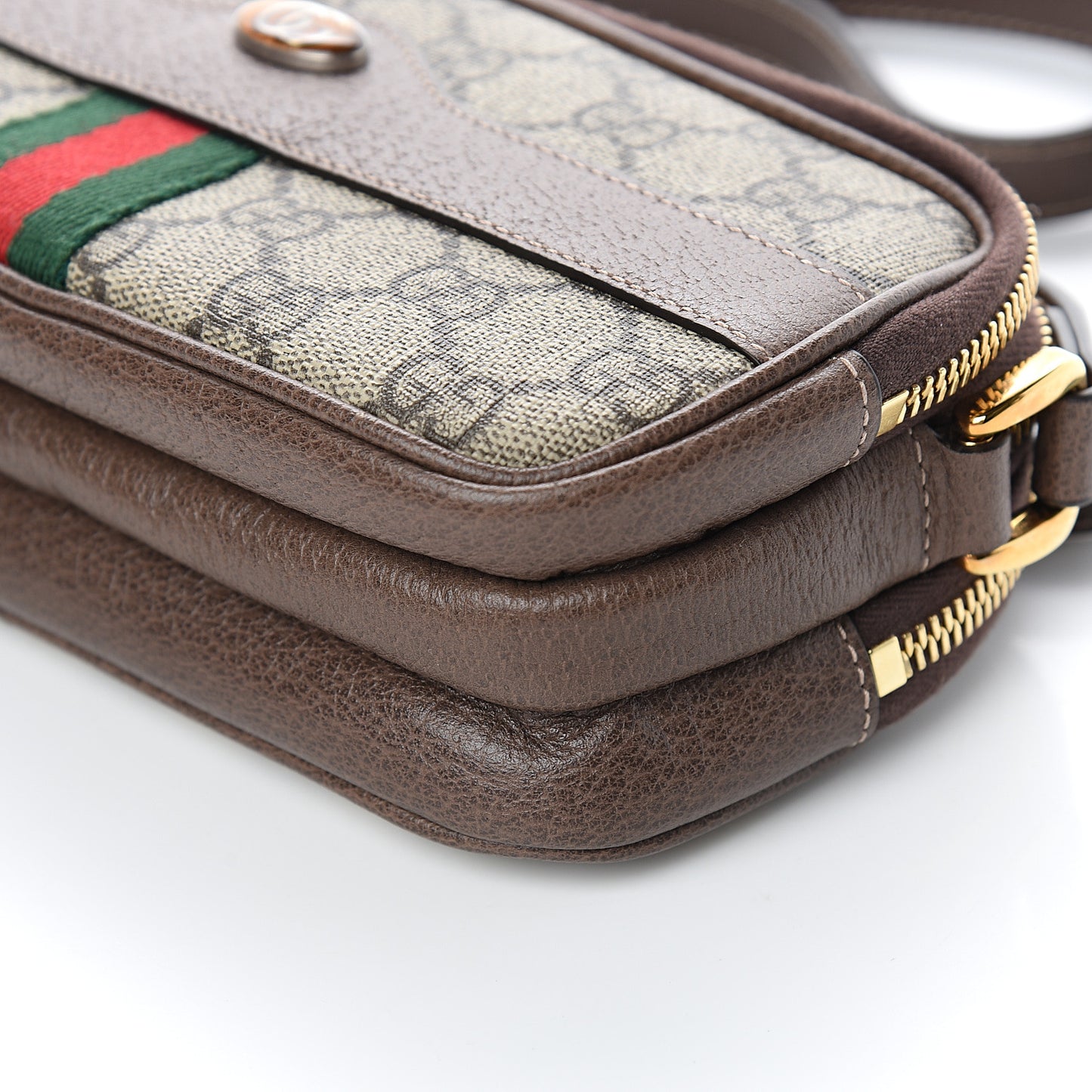GG Supreme Monogram Web Mini Ophidia GG Bag Brown