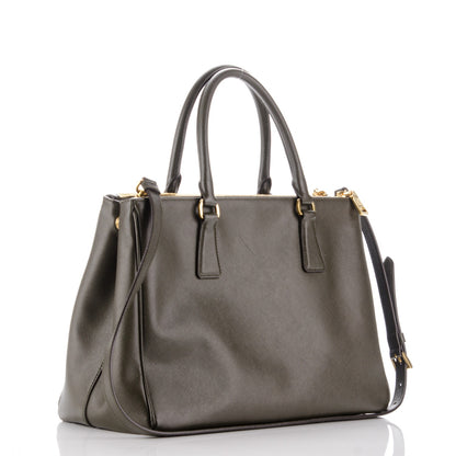 Prada Saffiano Medium Galleria Double Zip Tote Militare 3 of 7