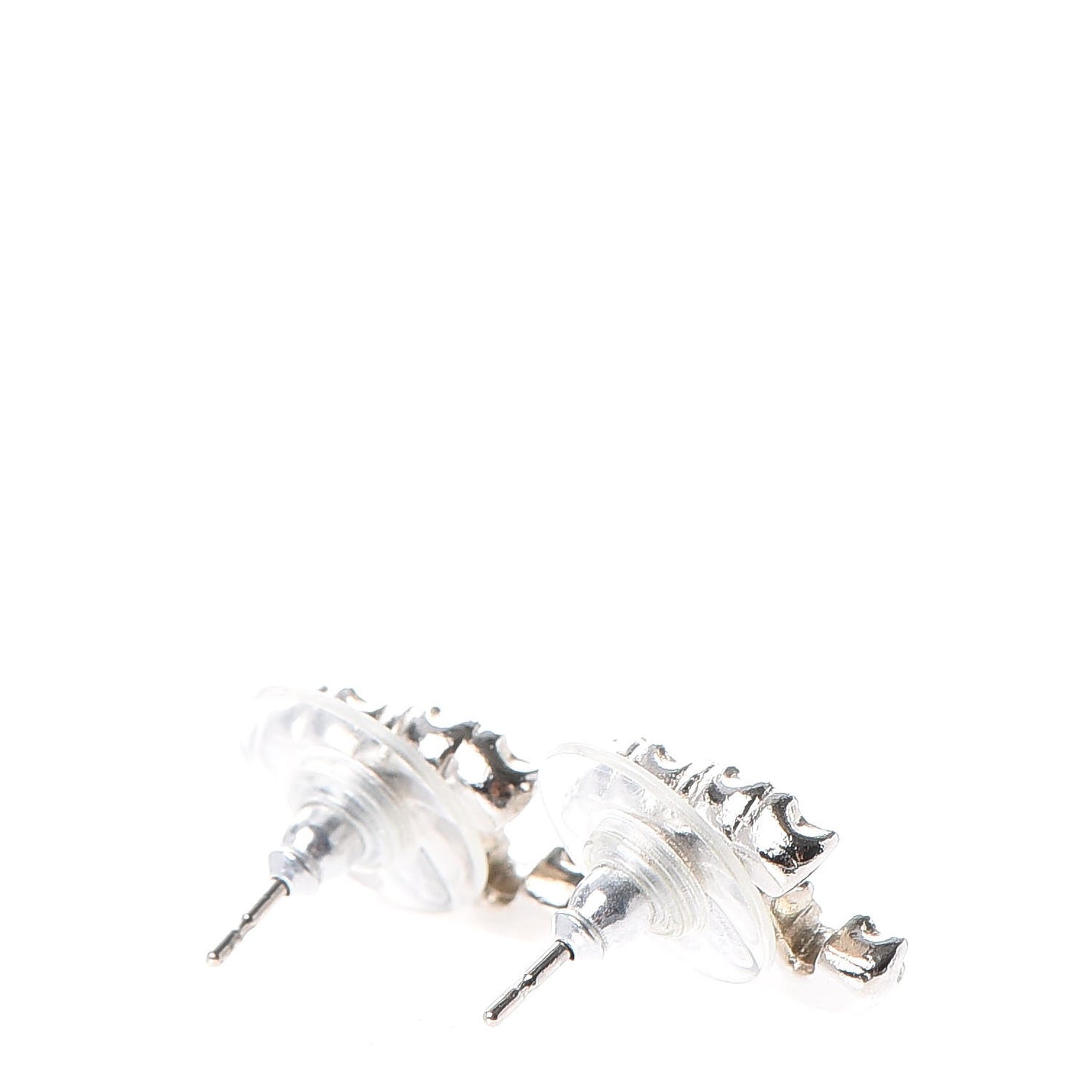 Crystal CC Earrings Silver