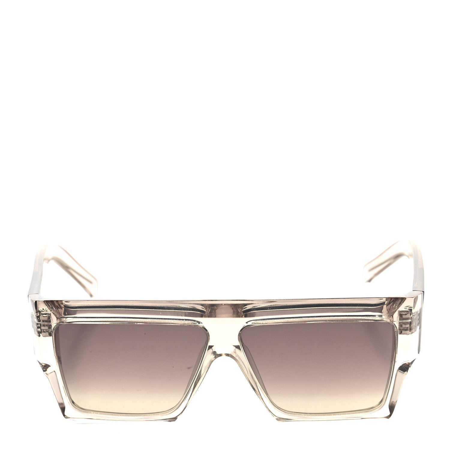 Celine Square Acetate Transparent Smoke Flat Sunglasses CL 400301 Transparent Smoke 2 of 7