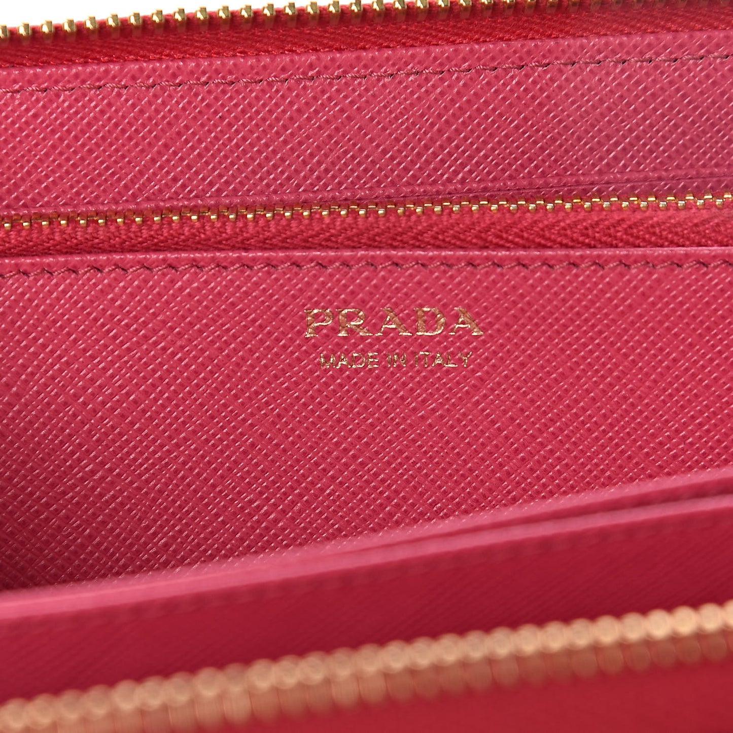 Saffiano Metal Zip Around Wallet Peonia