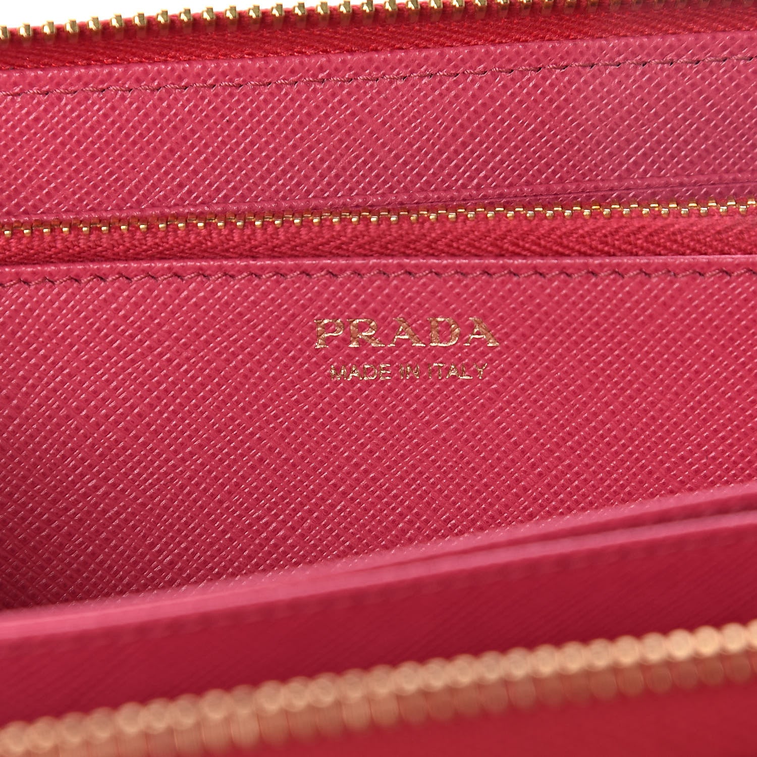 Prada Saffiano Metal Zip Around Wallet Peonia 6 of 9