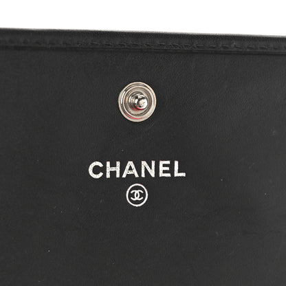 Chanel Calfskin Quilted Cambon Gusset Flap Wallet Black 5 of 8