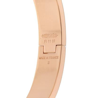 Hermes Enamel Narrow Clic Clac H Bracelet PM Rose Flamingo 4 of 5