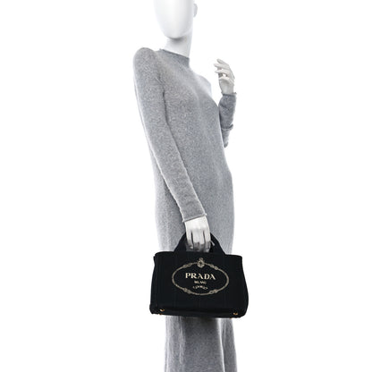 Prada Canapa Small Logo Tote Black 2 of 10
