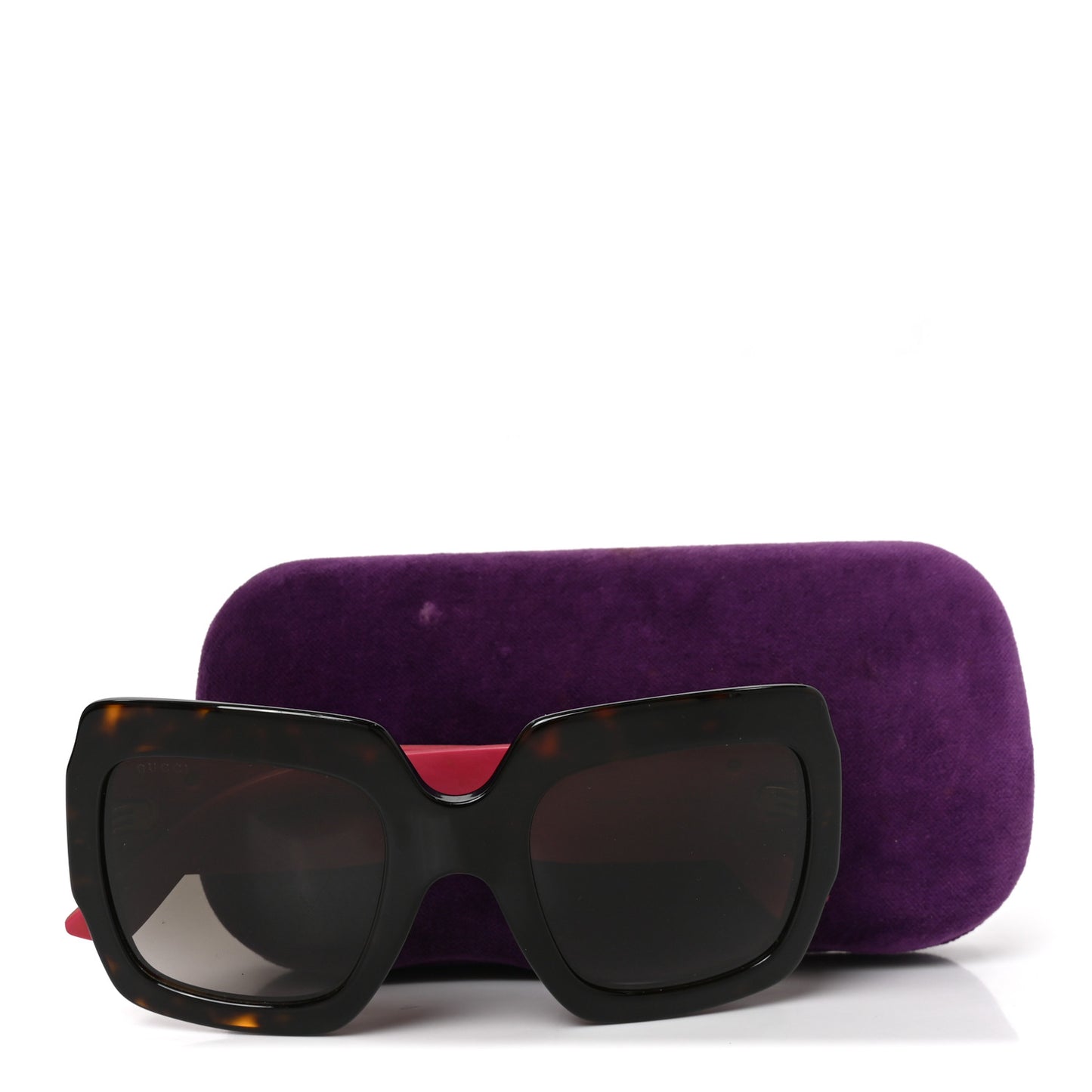Square Frame GG0102S Sunglasses Glitter Pink Multi