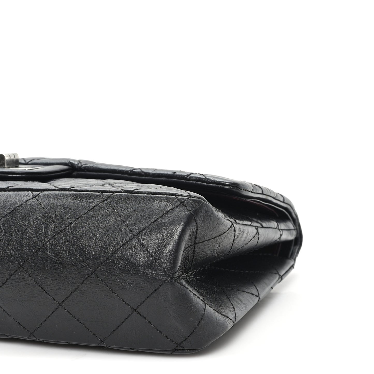 Aged Calfskin Quilted 2.55 Reissue 227 Flap Black