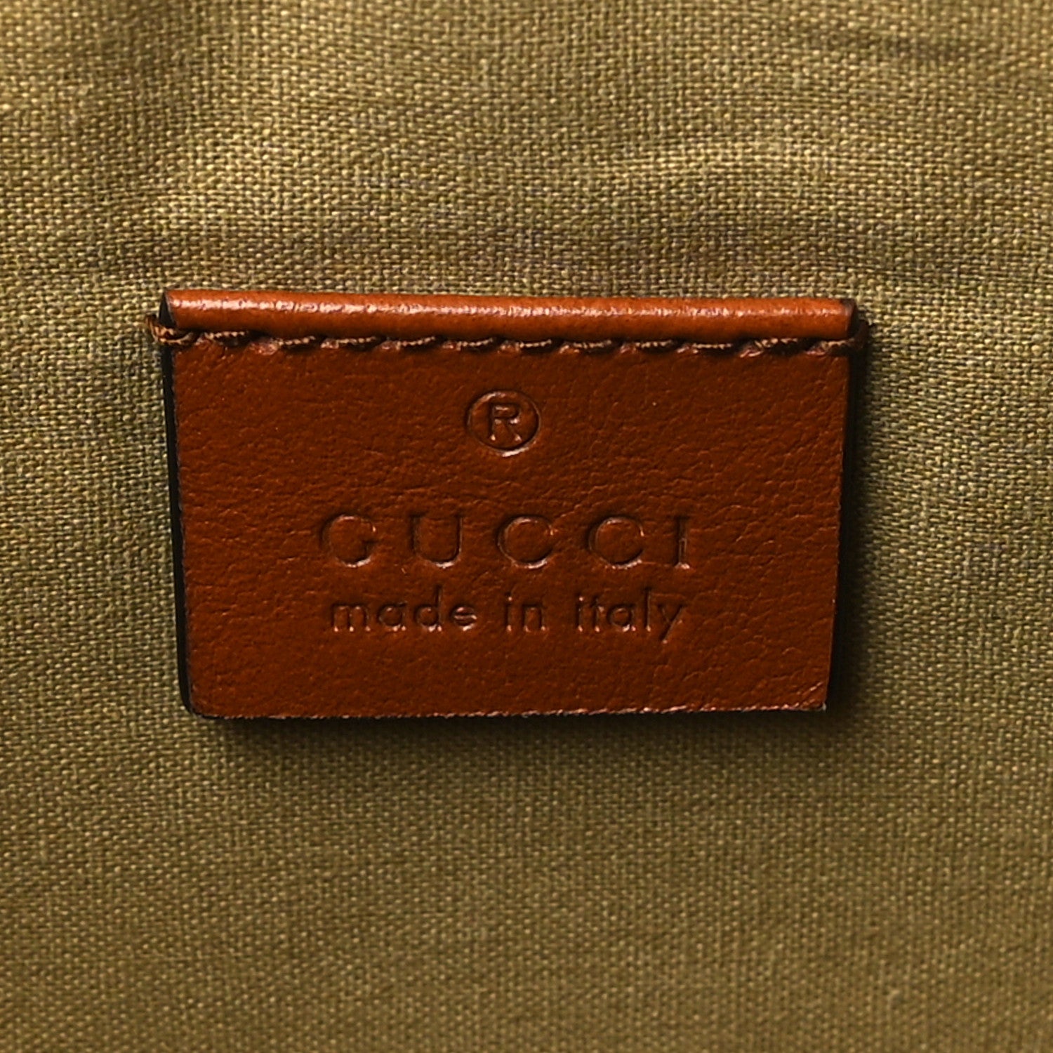 Gucci Vintage Canvas Web Pouch Sand Cuir 6 of 7