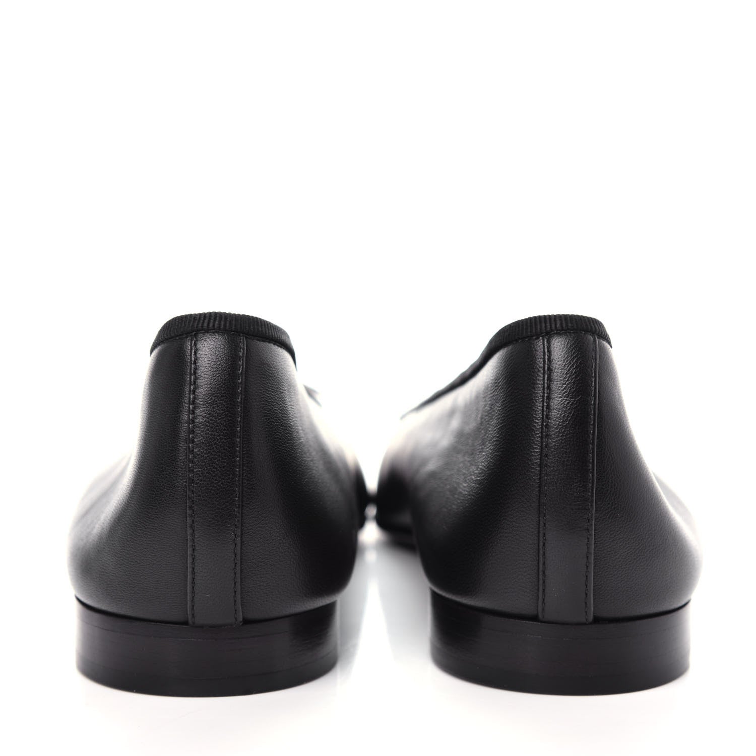 Chanel Lambskin Patent Cap Toe Ballerina Flats 39.5 Black 7 of 11