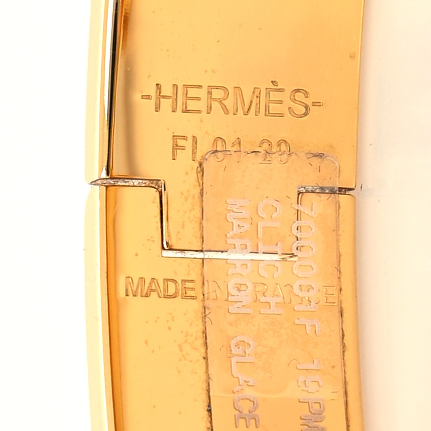 Hermes Enamel Clic Clac H Narrow Bracelet PM Marron Glace 5 of 5