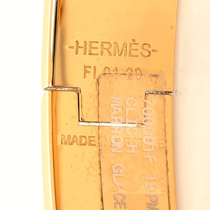 Hermes Enamel Clic Clac H Narrow Bracelet PM Marron Glace 5 of 5