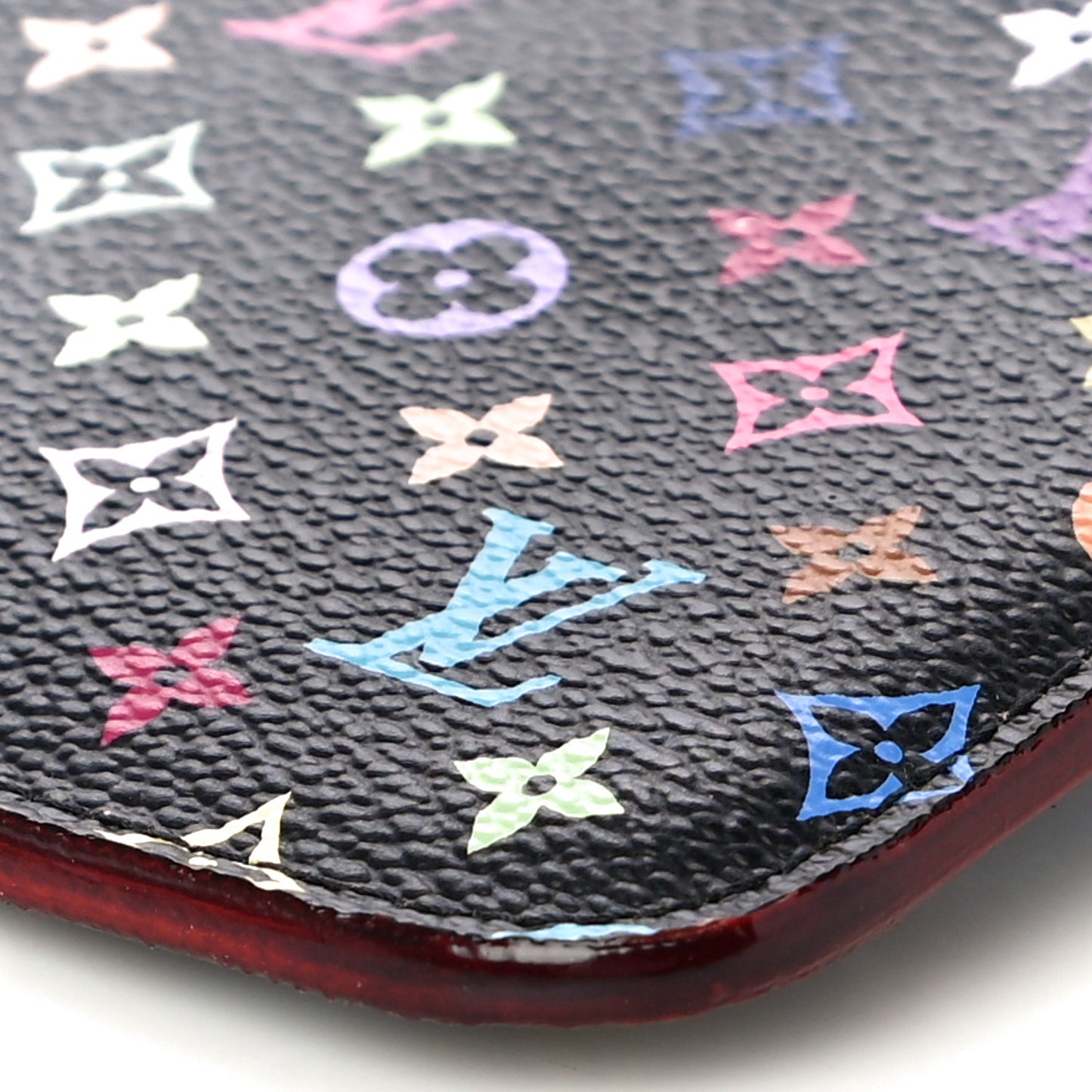 Monogram Multicolor Key Pouch Black Violet