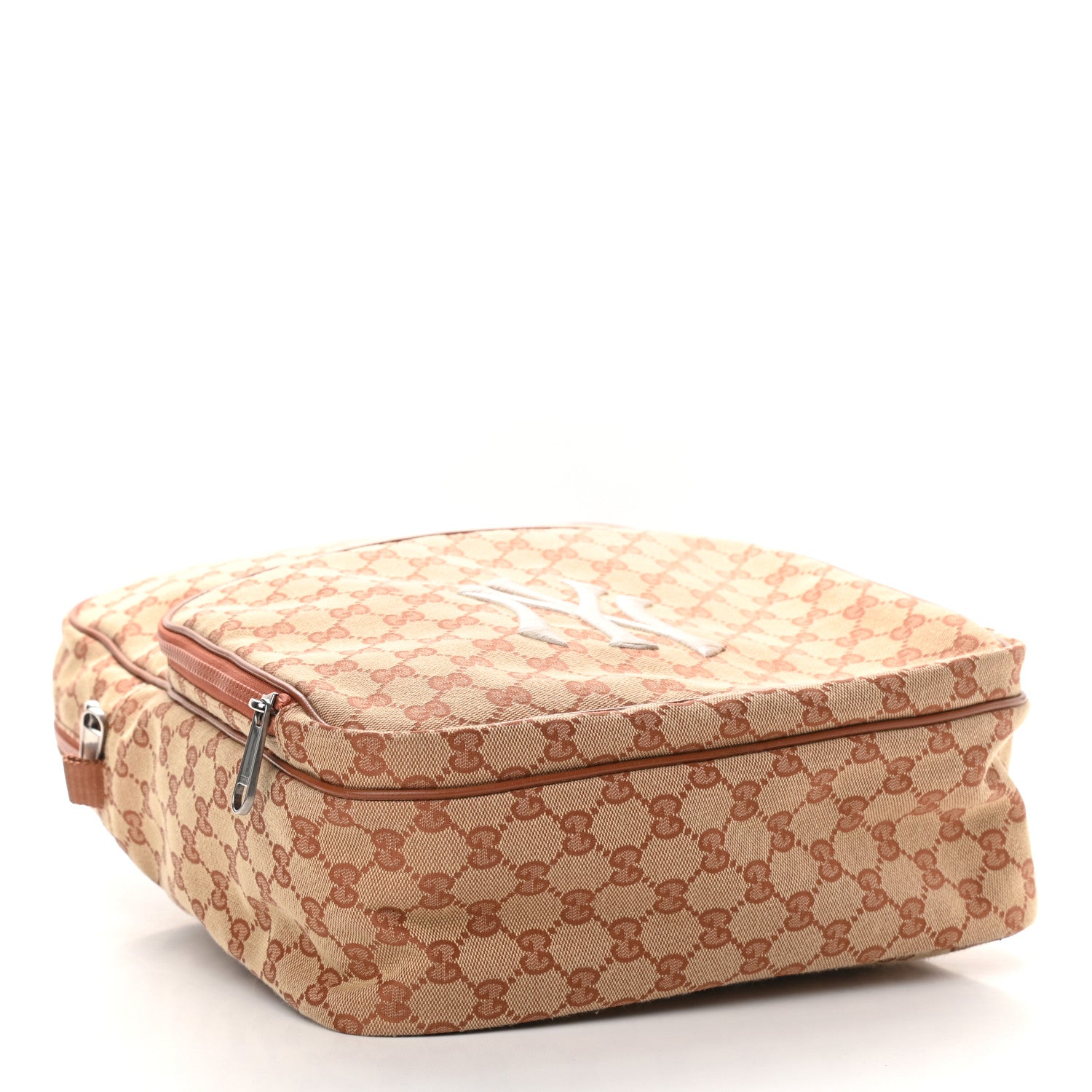 Gucci X MLB GG Monogram NY Yankees Medium Backpack Beige Ruggine Ivory 4 of 10