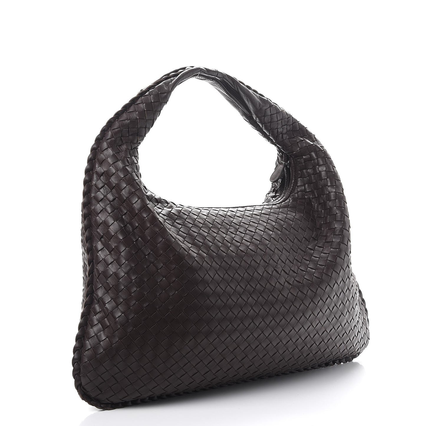 Nappa Intrecciato Large Veneta Hobo Ebano