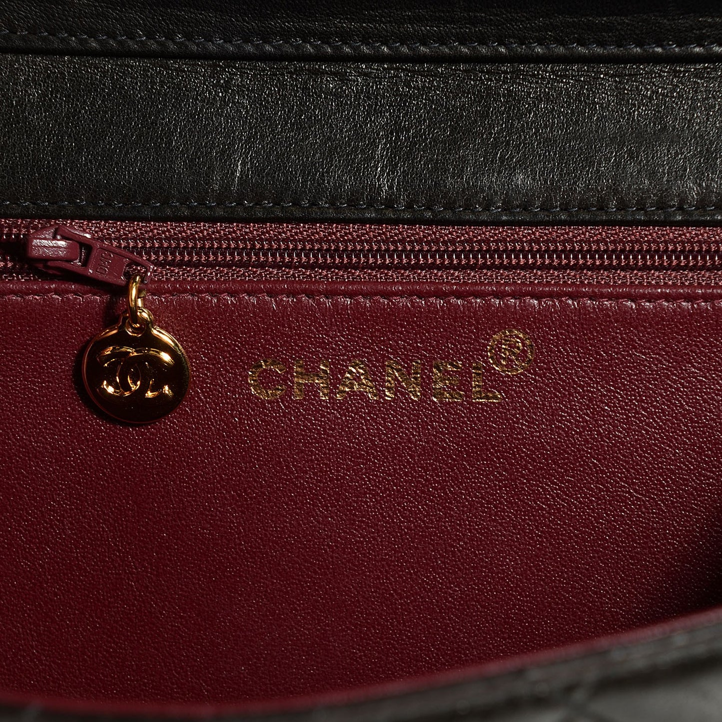 Lambskin Quilted Small Single Flap Black