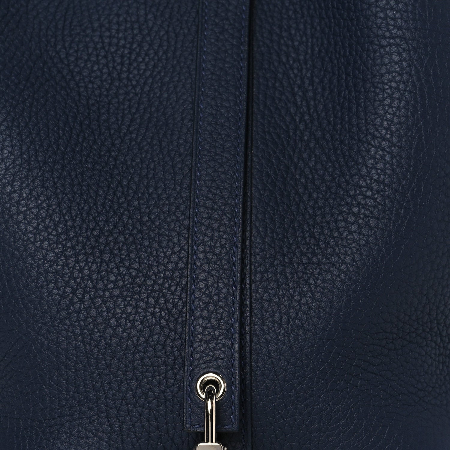 Hermes Taurillon Clemence Eclat Picotin Lock 18 PM Bleu Nuit Bleu Zellige 8 of 10