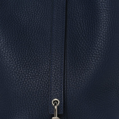 Hermes Taurillon Clemence Eclat Picotin Lock 18 PM Bleu Nuit Bleu Zellige 8 of 10