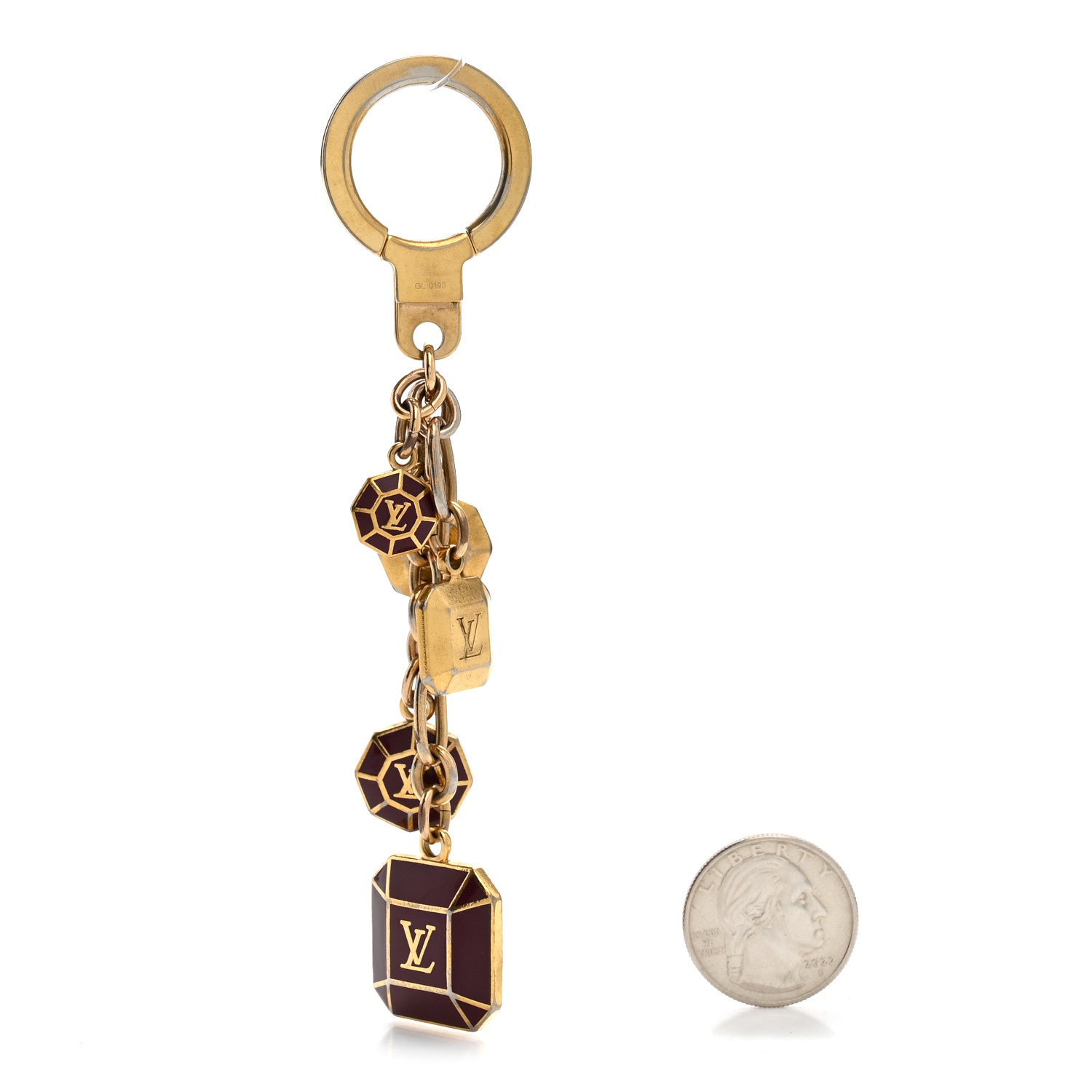 Louis Vuitton Cabochon Key Ring Rouge Fauviste 2 of 4