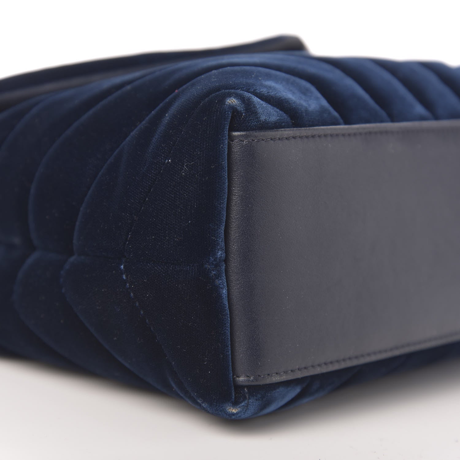 Saint Laurent Velvet Y Quilted Monogram Small Loulou Chain Satchel Medium Blue 9 of 11