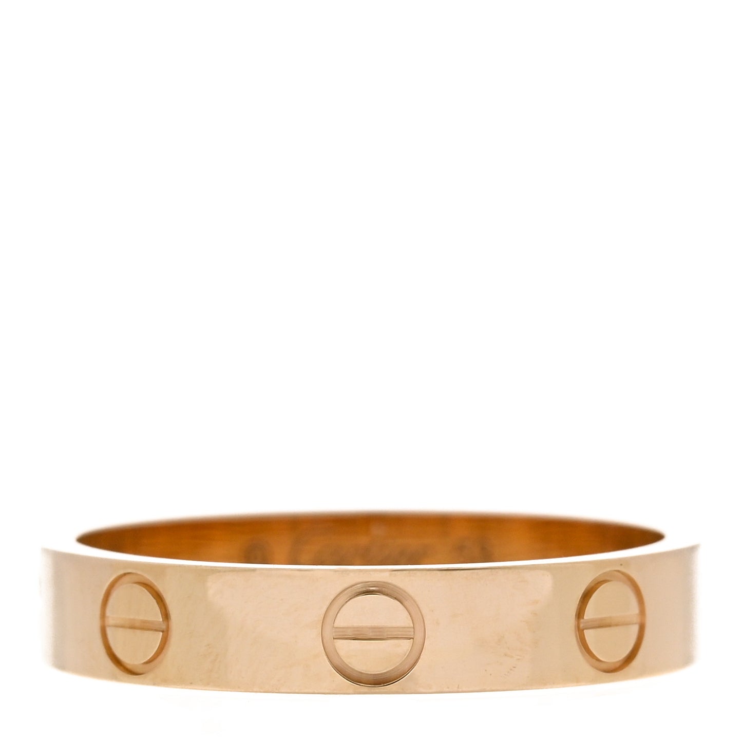 18K Yellow Gold 3.5mm LOVE Wedding Band Ring 53 6.5
