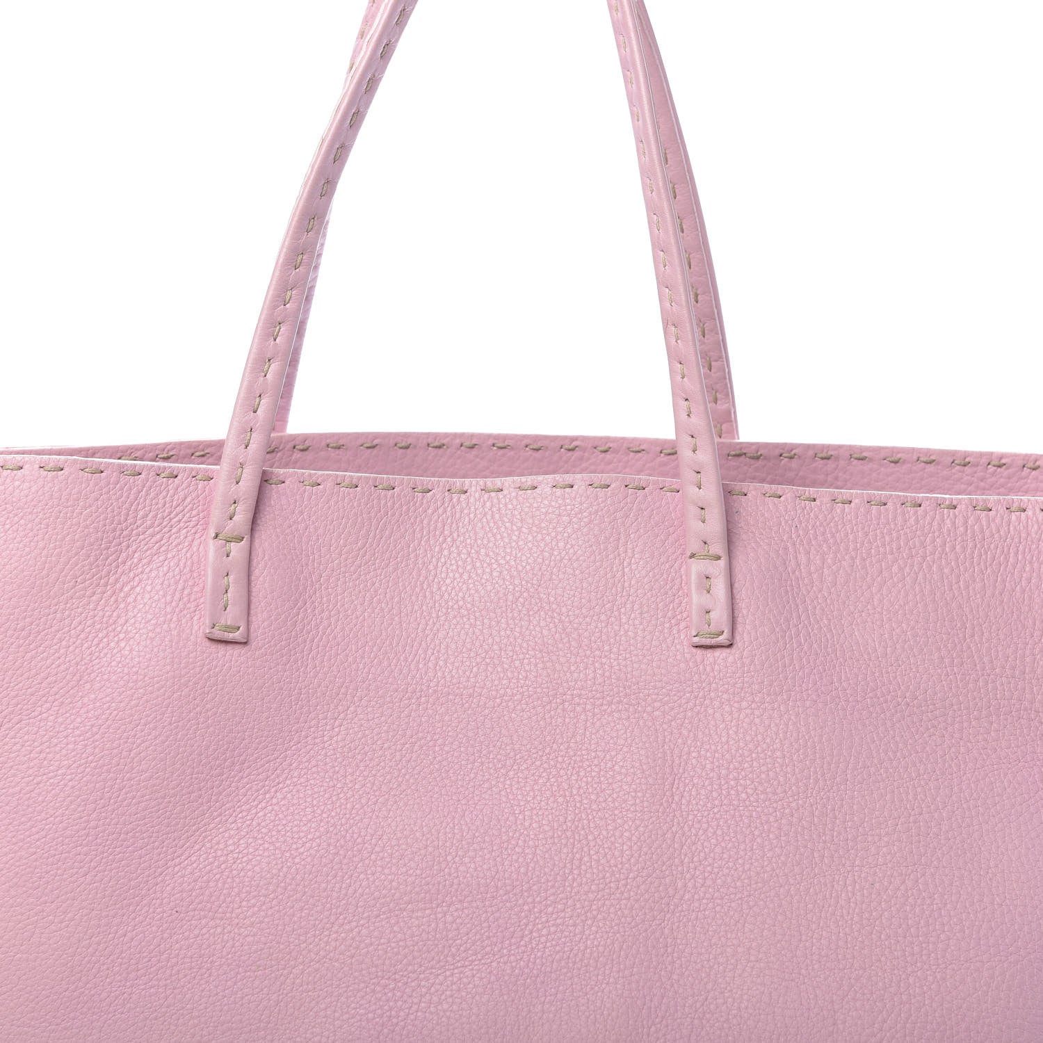 Fendi Calfskin Romano Selleria Roll Tote Rosa 8 of 10