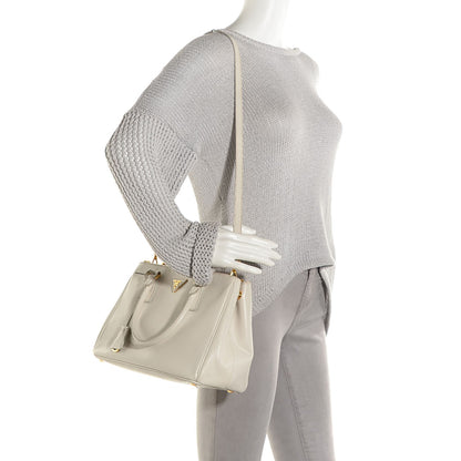 Prada Saffiano Lux Small Double Zip Tote Talco 2 of 12