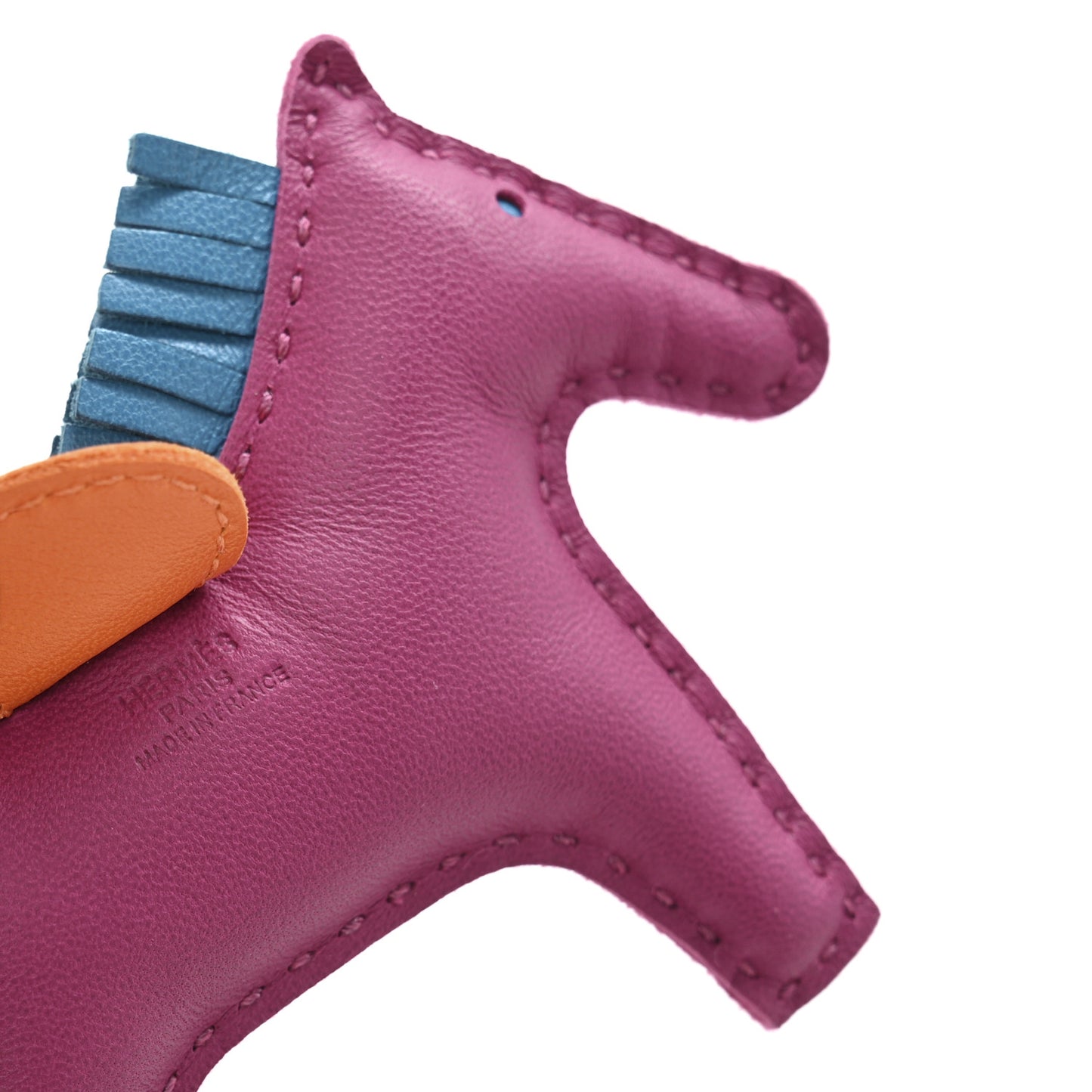 Milo Lambskin Grigri Rodeo Horse Bag Charm PM Tosca Bleu Izmir Orange