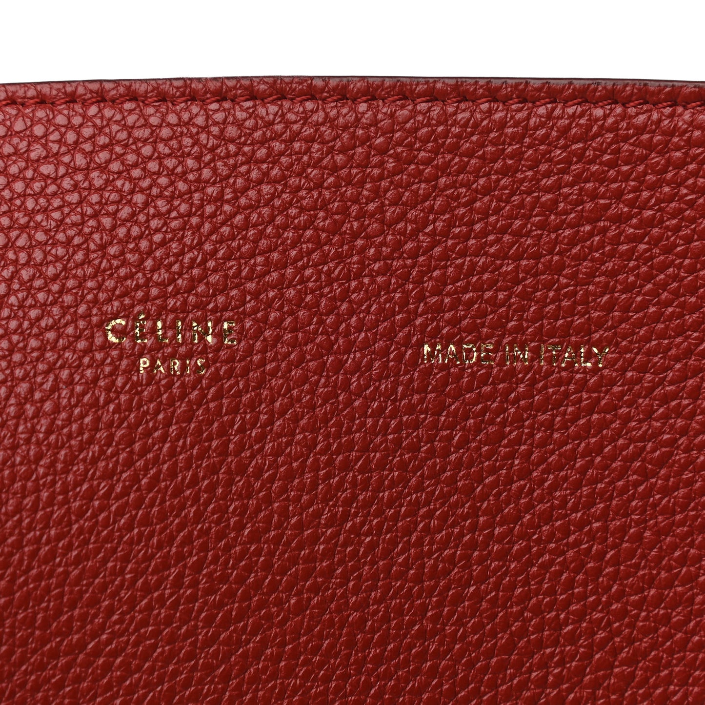 Soft Grained Calfskin Small Belt Cabas Fox Red