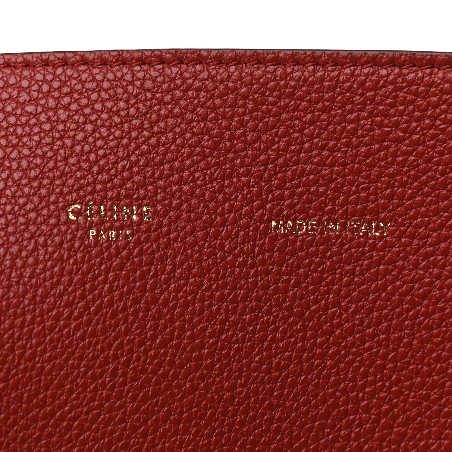 Celine Soft Grained Calfskin Small Belt Cabas Fox Red 6 of 8